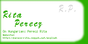 rita perecz business card